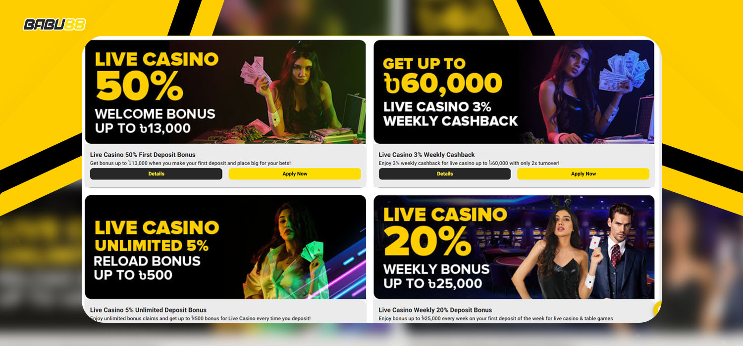 live casino bonuses for bangladesh players